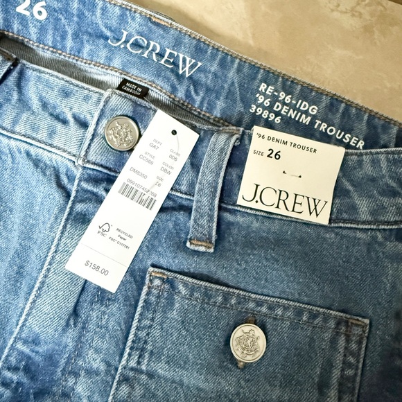 J. Crew NWT High-rise Sailor denim trouser in 1996 semi-stretch - Picture 9 of 10